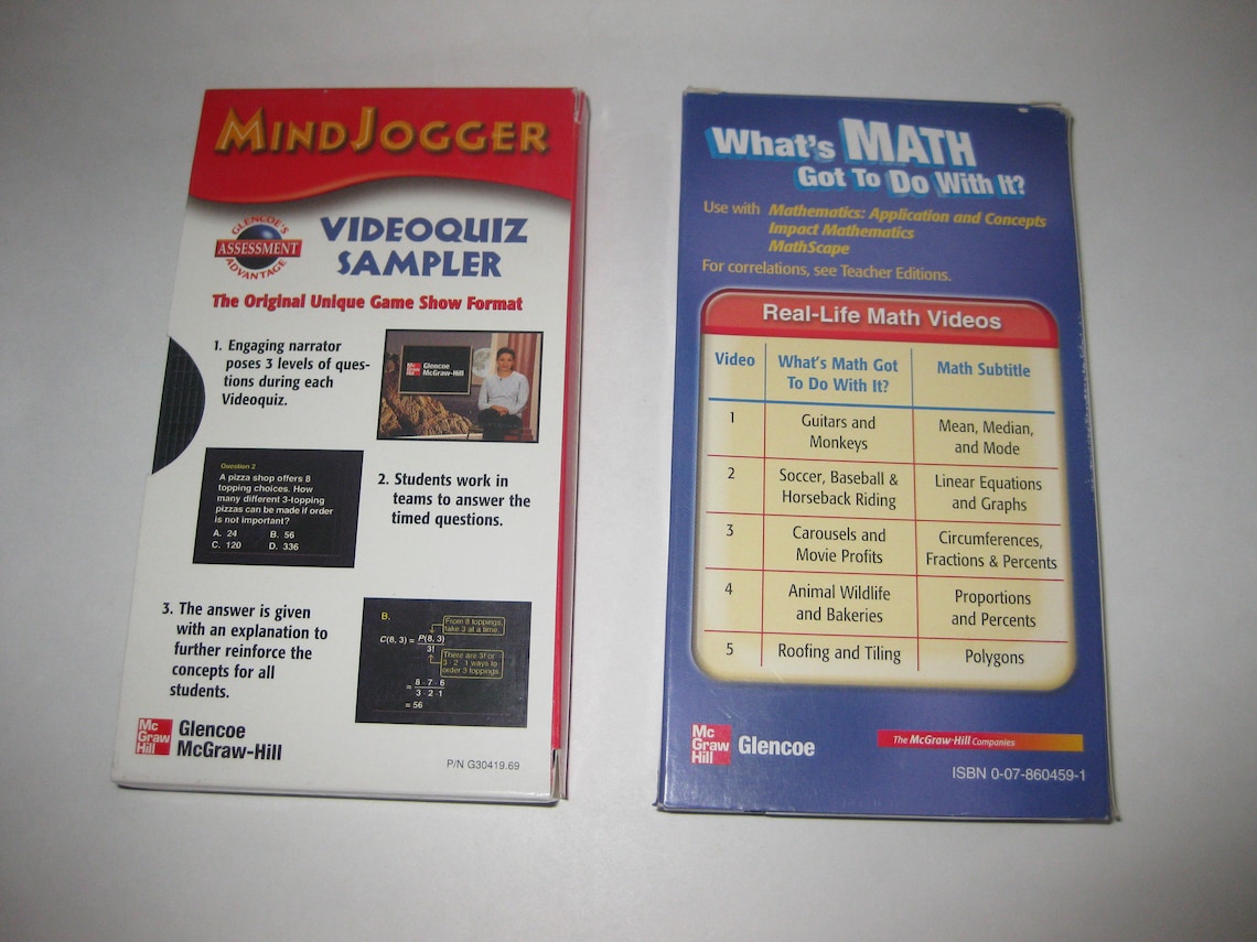 Mathematics VHS Videos Teacher's Edition Lot 2 Vintage | Etsy