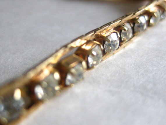 Clear Crystal Rhinestone Tennis Bracelet Vintage - image 6