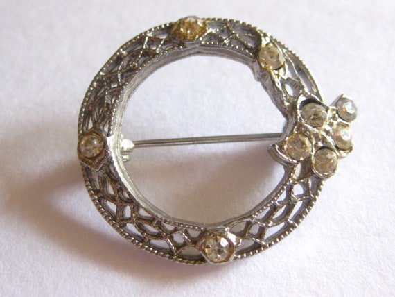 Jewelry Lot (4) Brooch Ring Pendant Silver Vintage - image 4