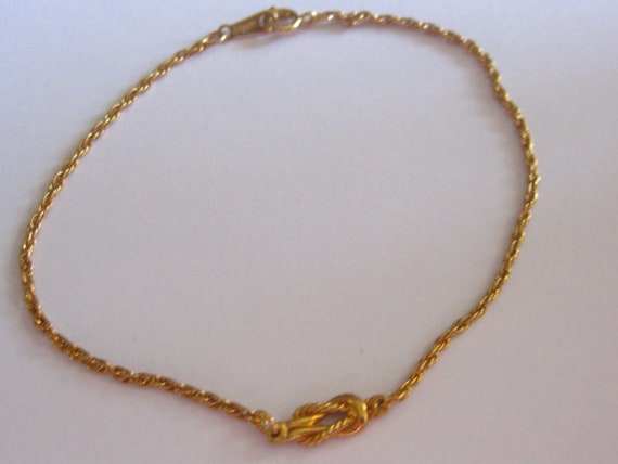 Avon Sailor s Knot Anklet Ankle Bracelet Vintage 8.5 Etsy Australia