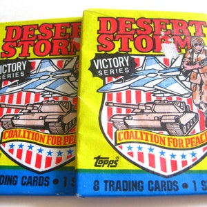 Topps Desert Storm Trading Cards Lot 2 Packs Unopened 1991 Vintage