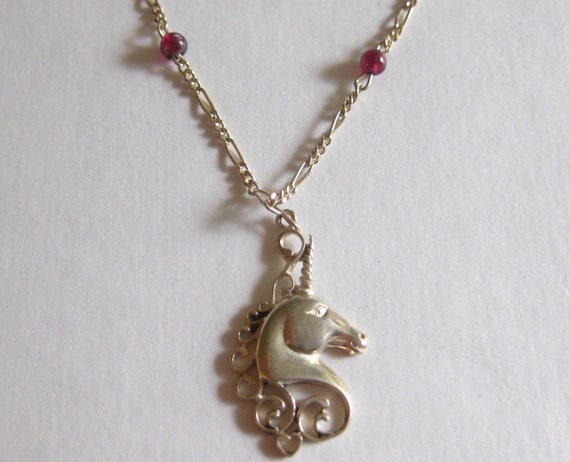 Unicorn Necklace 925 Italy Sterling Silver Vintage - image 4