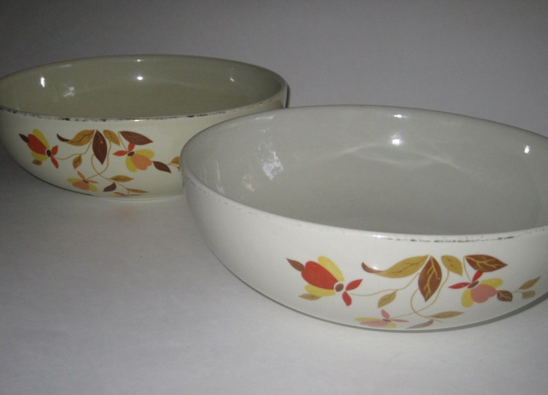 Hall's Jewel Tea Autumn Leaf Bowl Lot 2 Large Fruit Etsy