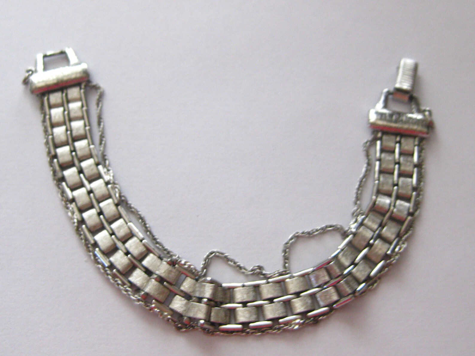 Goldette NY Bracelet Chain Link Threestrand Vintage 1970s Etsy