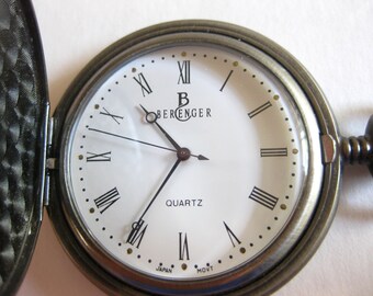 Pocket Watch Berenger Engraved Lion Design Vintage Not Running