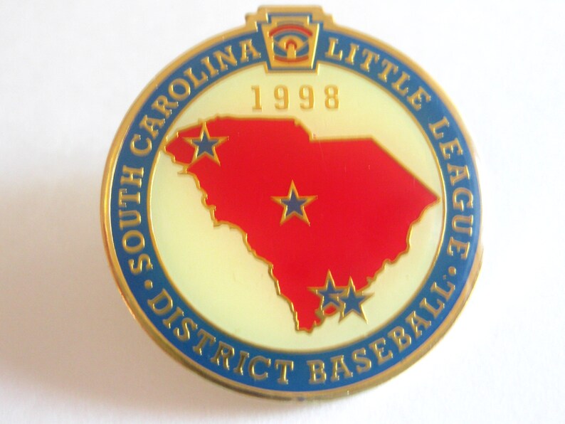 South Carolina Little League District Baseball Pin 1998 Vintage