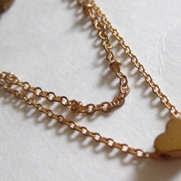 Vintage Double Heart Ankle Bracelet Etsy