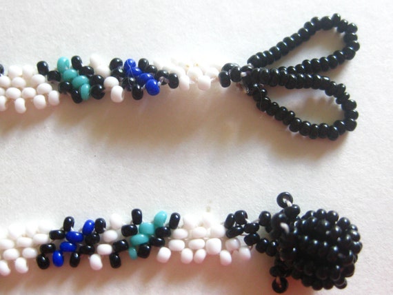 Necklace Southwestern Seed Bead Handmade Vintage … - image 3
