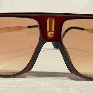 Gafas de sol vintage originales de los años 80 - CARRERA C80 5547 31 130 EP - con lentes marrones degradadas - Fabricadas en Austria