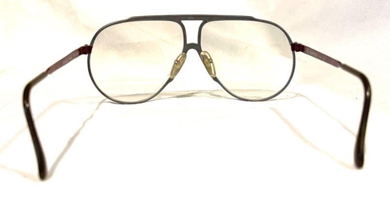 VTG BerDel Lemans Maroon Alum Tech Oversized Aviator Sunglasses Studded Italy Original Vintage 1970 main image 3
