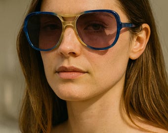 Gafas de sol vintage originales - Anne Klein Riviera Mod 50 Fabricadas en Italia años 80