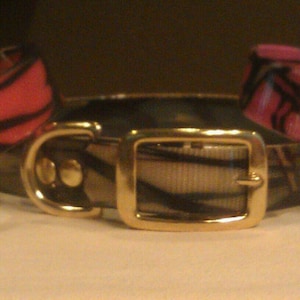 1&quot; wide BioThane® Dog Collar with center ring for 14&quot; to 23&quot; necks