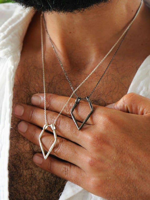 Mens ring holder necklace best sale