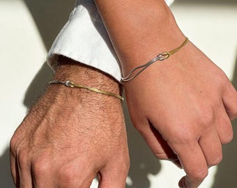 Love Knot Couples Bracelet Set, Matching His & Hers Bracelets, Custom Friendship Unisex Bracelet, Couple Bracelets Set of 2, Couples Jewelry