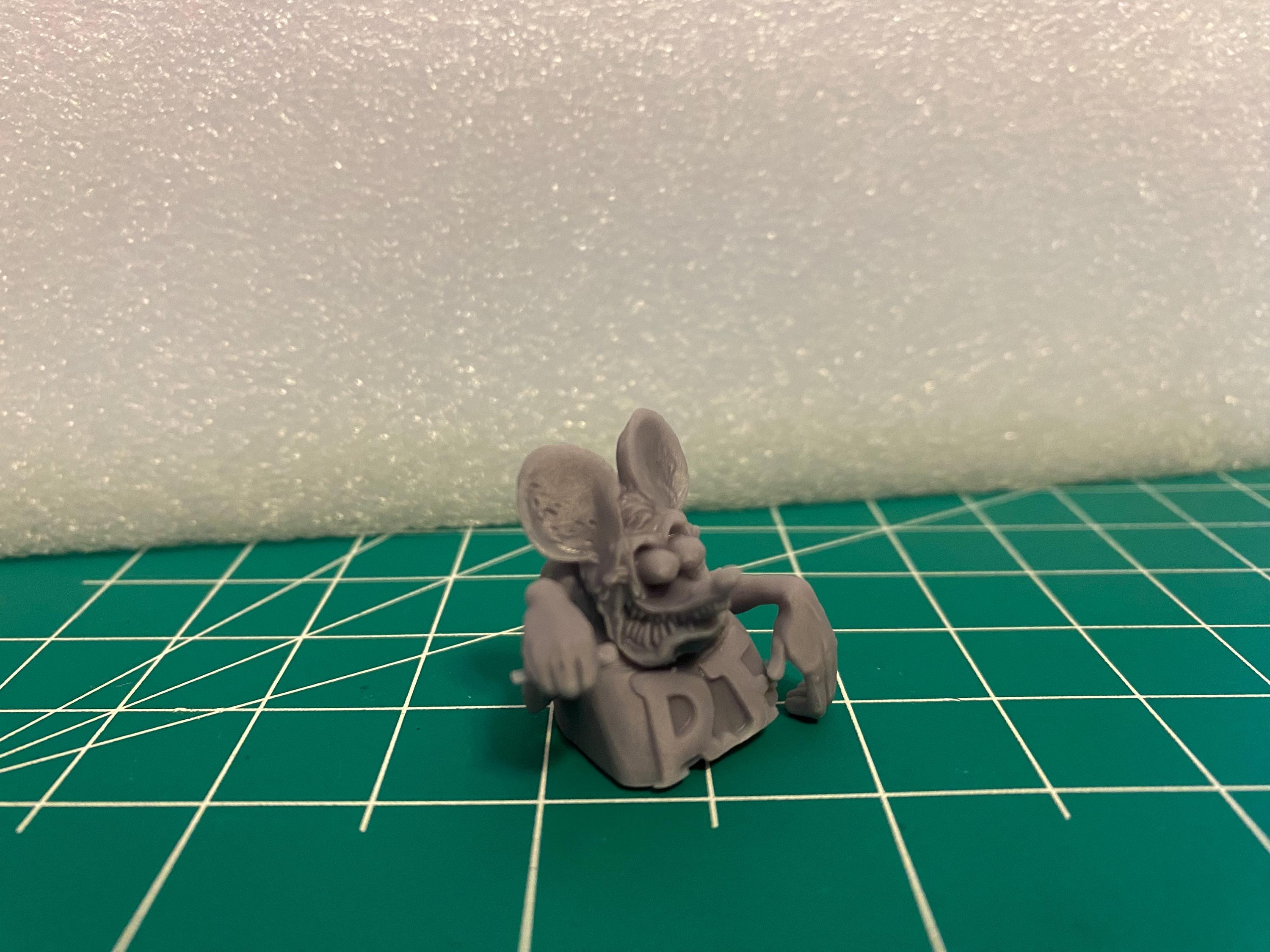 Rat Fink Figure for 1/64 Scale Diecast Custom Build Hot Wheel Etc
