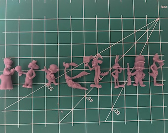 Looney Tunes cartoon characters in 1/64 scale for Diecast diorama custom builds