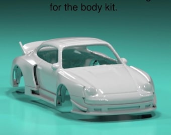 Karosserie im Maßstab 1:64 für Porsche Carrera (1996) Hot Wheels, Diecast, Custom Build, Plug & Play