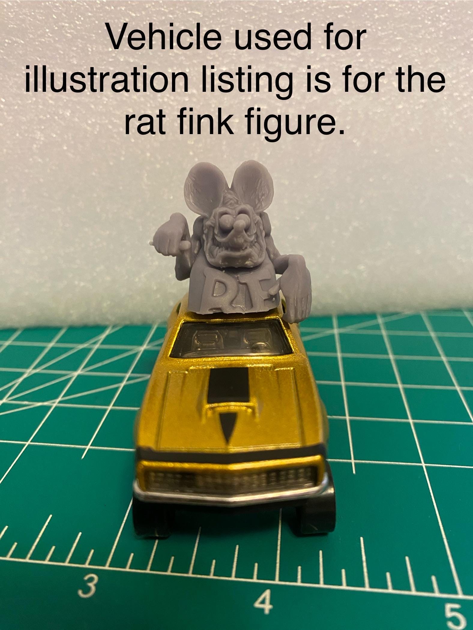 Rat Fink Figure for 1/64 Scale Diecast Custom Build Hot Wheel Etc