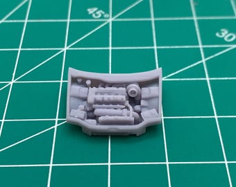 Compartimento del motor para Hotwheels Honda Civic EG con motor turboalimentado K20 de resina