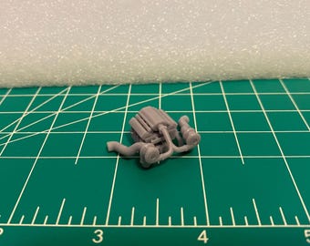 1/64 V8 Twin Turbo LS Engine 3D Resin Printed For Hotwheels Customs Tuners Etc
