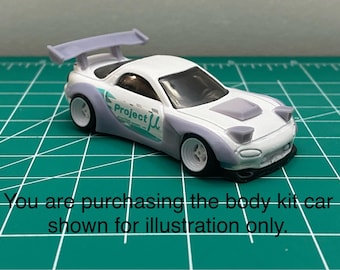 Body kit for hot wheels mazda rx7 1/64 scale Diecast custom resin builds plug and play no cutting required