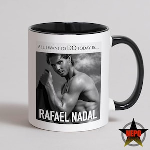 Rafael Nadal Becher, Beste Rafael Nadal Geburtstagskarte, Beste Tennis Tasse Geschenkset - Alles, was ich heute tun möchte, ist ... Rafael Nadal