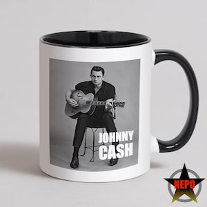 Tazza Johnny Cash, la migliore tazza da caffè Johnny Cash, biglietto di auguri di compleanno Johnny Cash, il miglior set regalo per fan di Johnny Cash