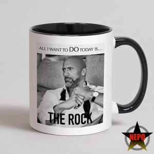 Tazza The Rock, biglietto di auguri di compleanno di Dwayne Johnson, il miglior set regalo The Rock - Tutto quello che voglio fare oggi è... The Rock