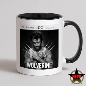 Hugh Jackman Mug, Card, Gift Set - All I Want To Do Today Is...