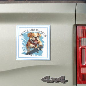 Imán para coche con diseño de perro de Skatergirl: decoración divertida para amantes de los animales, accesorios para el coche, regalos, decoración para viajes por carretera, ambiente veraniego