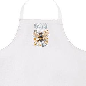 Apron, Honeybee Design - Kitchen Cooking Gift, Gardening Cooking Apron, Beekeeper Apron, Chef Apron, Cute Animal Apron