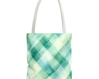 Chic Geometric Tote Bag: Stylish Polyester Shopping Carryall