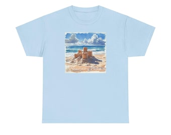 Sandcastle Summer Shirt, Beach Vibes Unisex Tee, , Relaxing Beach T-Shirt, Ocean Lover Gift, Coastal Theme Top