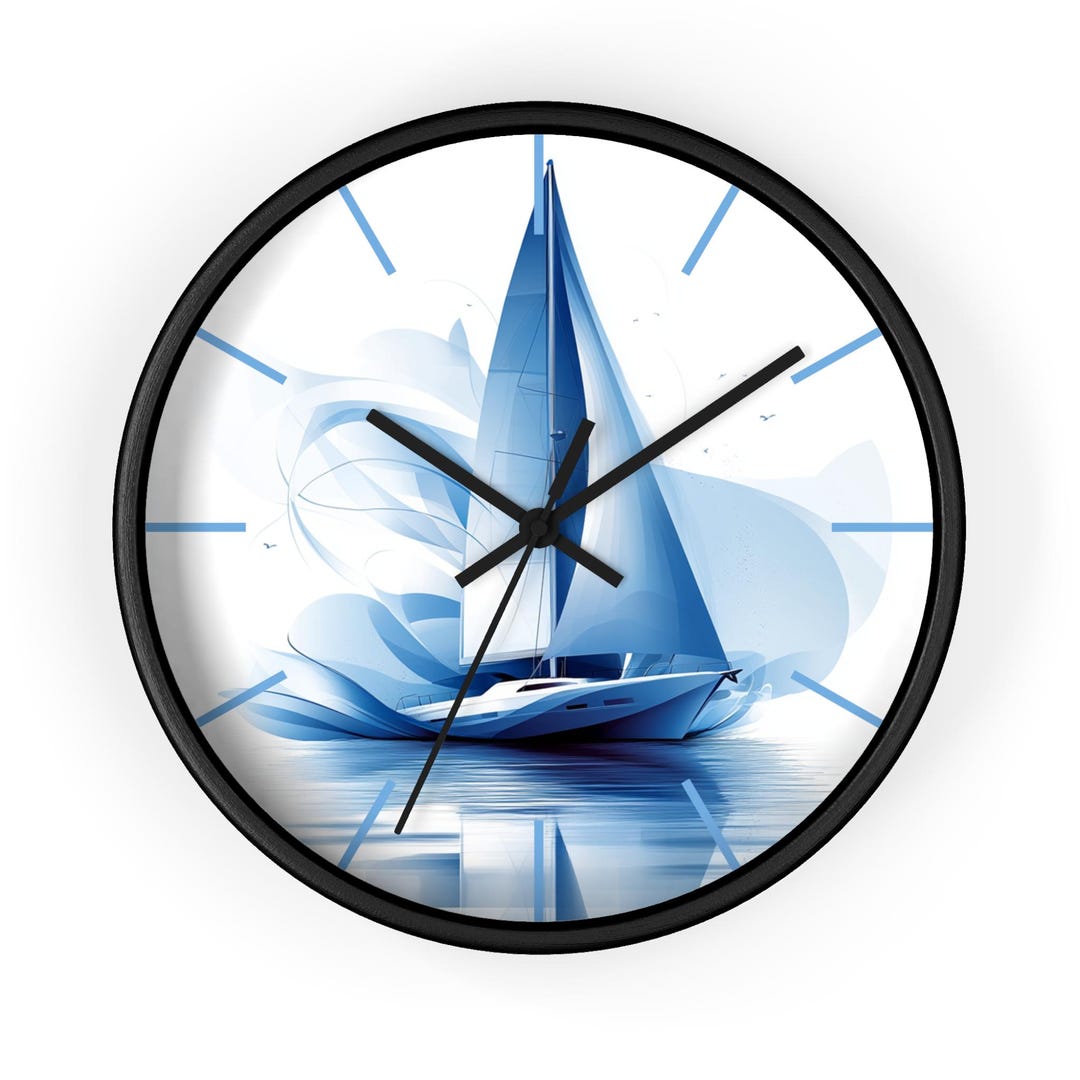 Sailboat Rocking Clock Sailboat Wall Clock: Nautical Beach House Decor, Silent Movement - Etsy