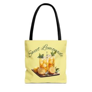Sweet Lemonade Tote Bag - Stylish Grocery Bag, Farmers Market Tote, Eco-Friendly Shopper, Summer Beach Bag, Citrus Fruit Lover Gift
