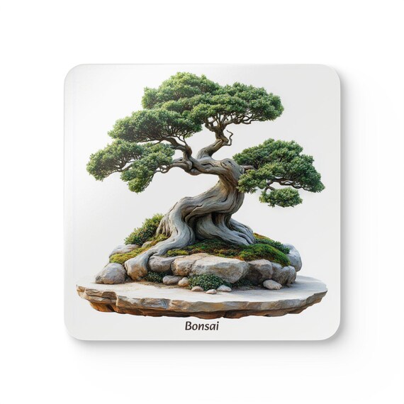 Bonsai-Baum-Untersetzer-Set: Glnzende Untersetzer aus Holz - Etsy.de