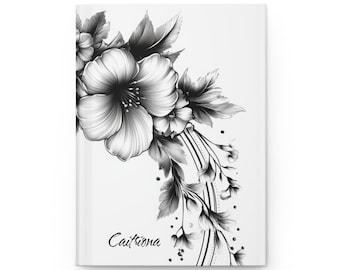Elegant Floral Hardcover Journal: Personal Reflection & Planning