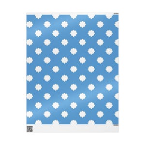 Whimsical Blue Cloud Wrapping Paper, Perfect for Gifting, Gift Wrap, Eco-Friendly