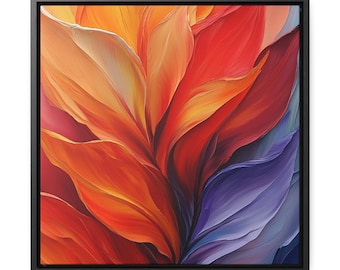 Bird of Paradise Oil Painting Canvas Print - Tropical Wall Art