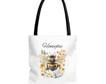 CafePress Cute Cartoon Bumble Bee Tote Bag - Natural Canvas Reusable Shopping Bag - View #3