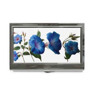 Morning Glory-visitekaartjeshouder - elegante professionele organisator, cadeau voor ondernemers, kantoorinrichting, netwerken, bloemdessin