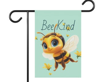 Bee Kind Gartenbanner: Fröhliches Outdoor Home Decor