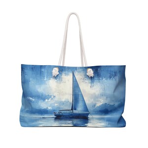 Sailing Adventure Weekender Bag - Nautical Travel Tote for Beach Days, Weekend Getaways, and Ocean Lovers - Perfect Gift for Travelers