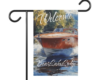Personalized Lakehouse Welcome Banner: Vibrant Outdoor Home Decor
