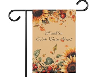 Personalized Fall Garden Banner: Pumpkin Spice Decor, Autumn Colors