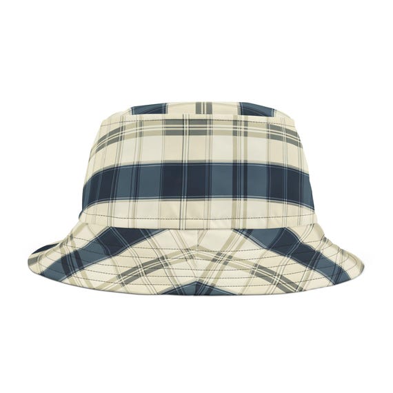 Blue Plaid Bucket Hat: Stylish Summer Sun Protection - Etsy display picture 2