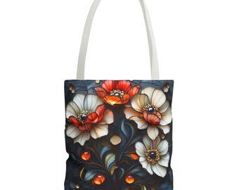 Floral Art Tote Bag: Stylish Eco-Friendly Shopping Bag