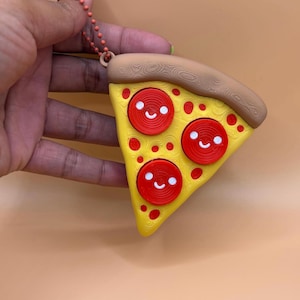 Personalizable Pizza Slice Fidget Clicker: Foodie Stress Relief Toy