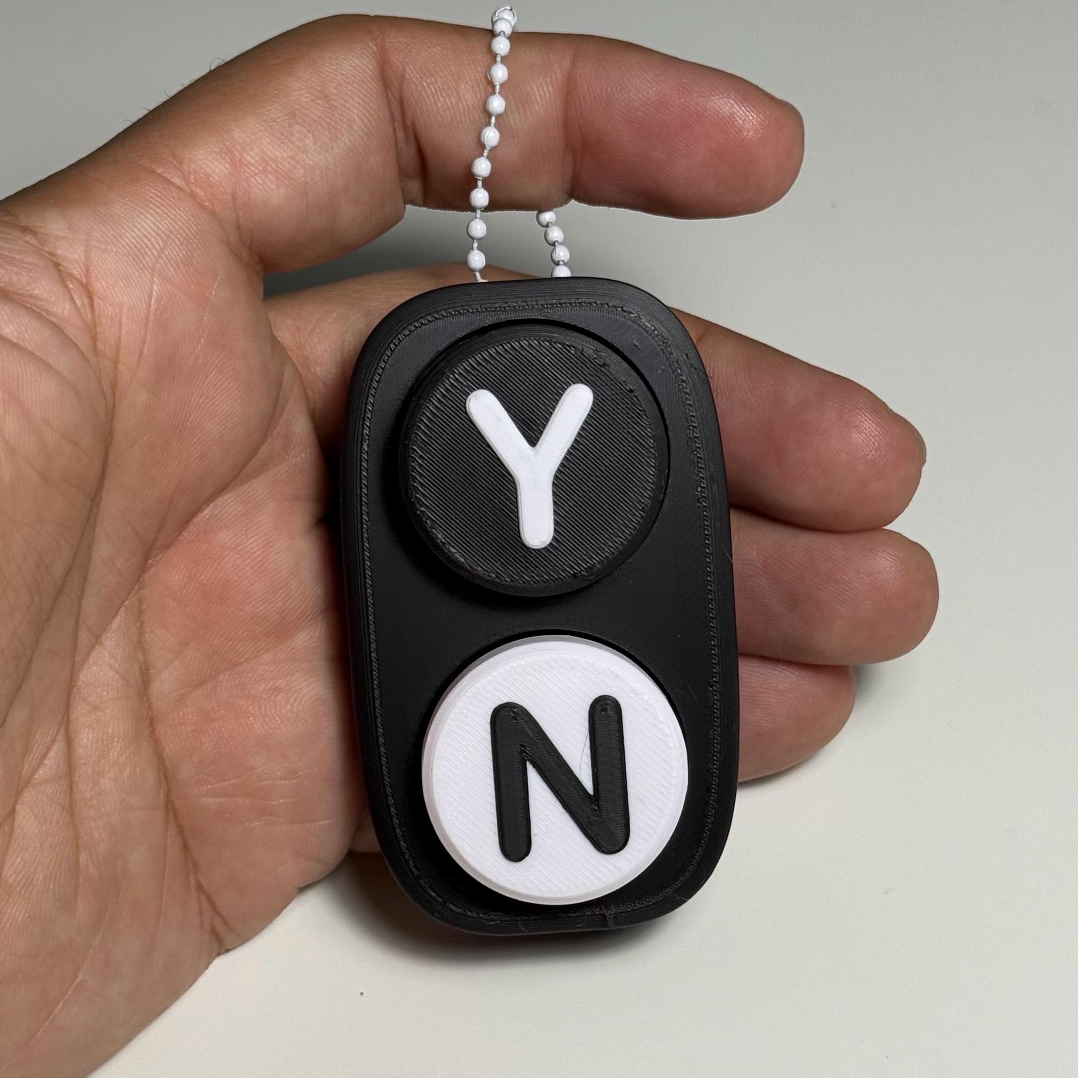 受注制作 名入れ フィジェットクリッカー キーホルダー カスタマイズ可能な Yes/No フィジェット クリッカー キーチェーン