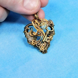 Wire Wrapped Vintage Skeleton Key Pendant Necklace – Zuzu's Petals Creations